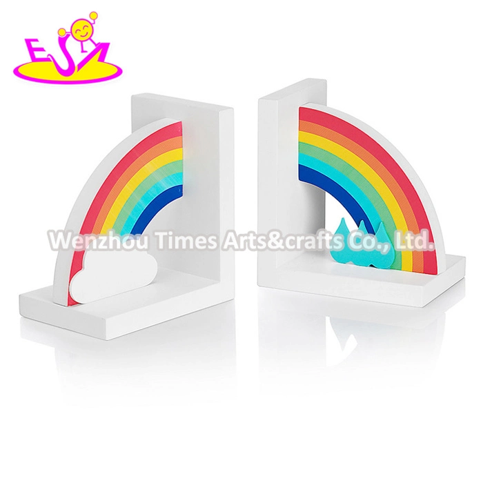 Brand New Children Rainbow Wooden Decorative Bookends for Sale W08d065