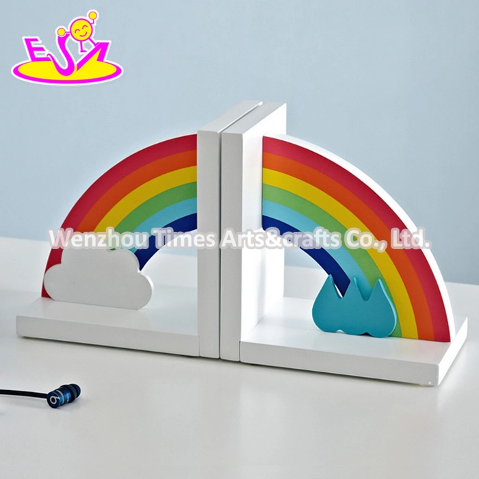 Brand New Children Rainbow Wooden Decorative Bookends for Sale W08d065