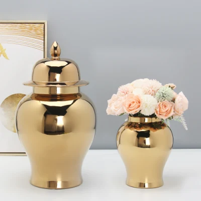 J082G Luxus Keramik Gold Ingwer Jar Sets Minimalistische Wohnkultur Küche Porzellan Honig Lagerung Flasche