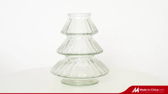 Großhandel mit breiter Öffnung, Bauchdekoration, transparente Glas-Blumenvase für Hochzeit oder Büro