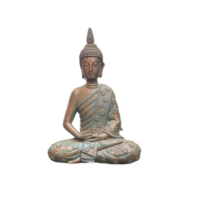 Meditierende Buddha-Statue aus Polyresin in minimalistischem Design für Gartenstatue